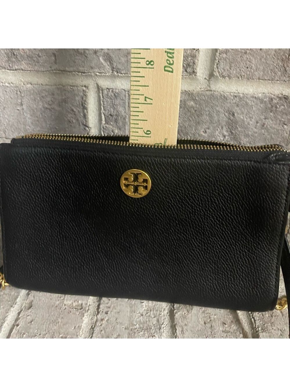Tory Burch Black Crossbody Bag with Gold Logo - Picture 13 of 14